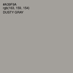 #A39F9A - Dusty Gray Color Image
